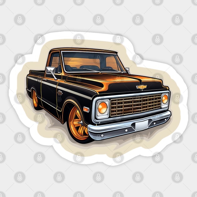 Chevy 1969 Lowrider Pickup Sticker by olegam